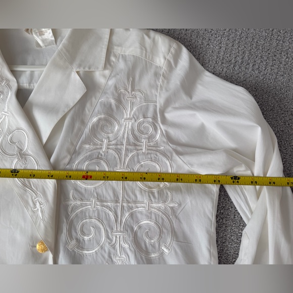 Escada Vintage Embroidered Blouse with Gold Buttons - Picture 5 of 9